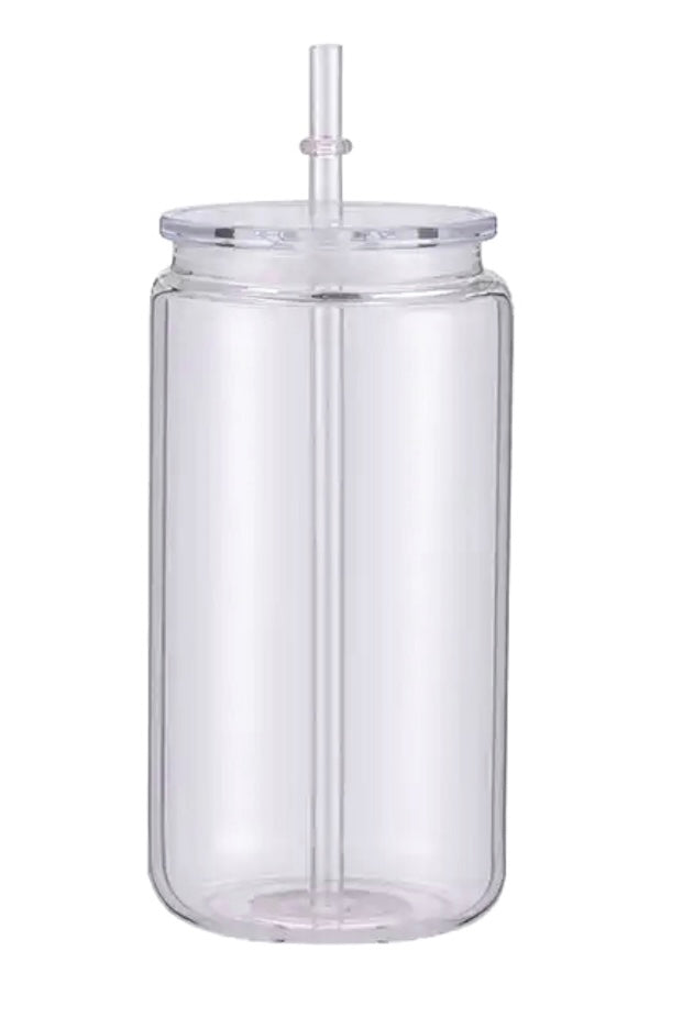 5. LIVE 16oz Custom SnowGlobe Acrylic Tumbler