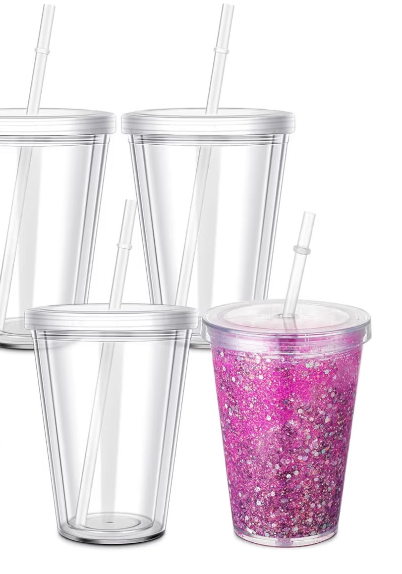13. LIVE- 12oz Tapered Acrylic SnowGlobe Tumbler