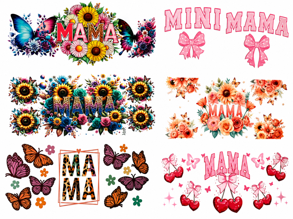 Holographic Mom Theme designs