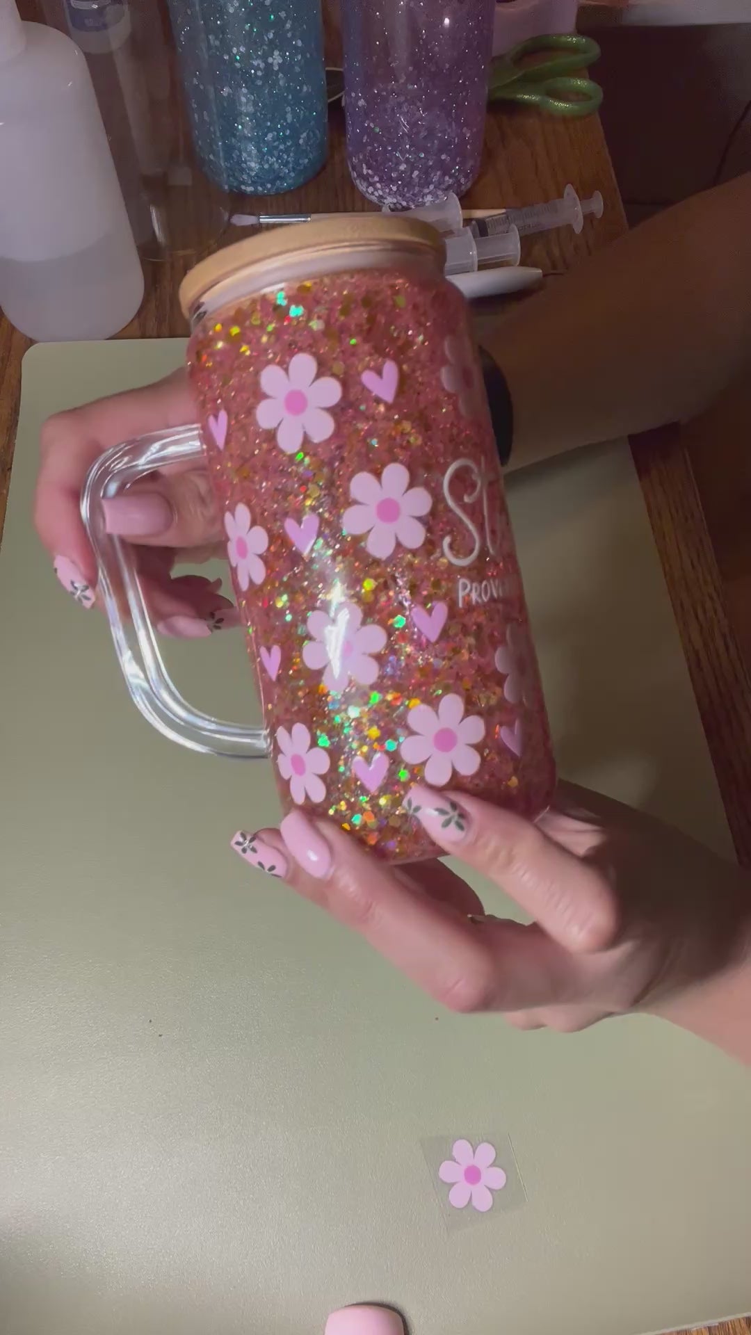 3. LIVE Tall SnowGlobe tumbler with Handle