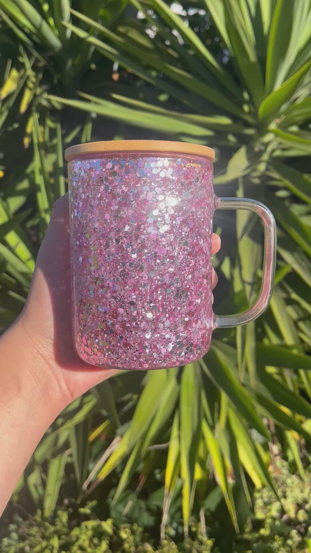 4. LIVE 16oz Short SnowGlobe Glass Mug