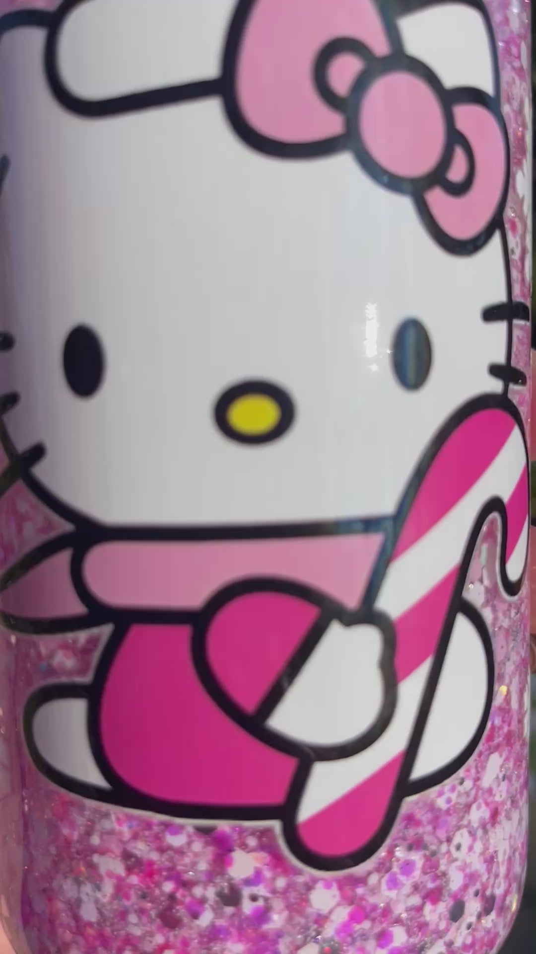 Ready To Ship- 16oz. Hello Kitty Acrylic SnowGlobe Tumbler